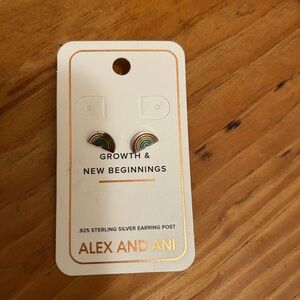 Alex and Ani Multicolor Growth Earrings